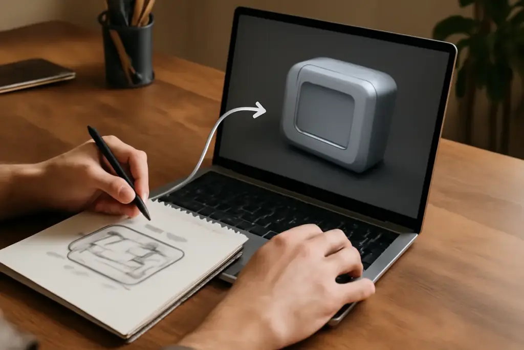 Come trasformare rapide bozze 2D in modelli 3D? Semplifica il processo di concept con questo flusso diretto